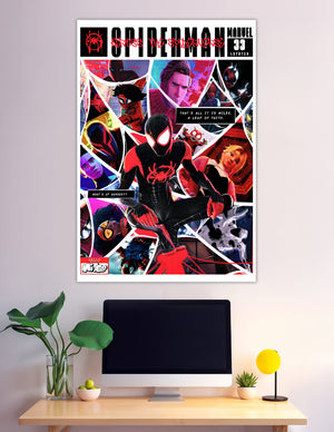 Miles Morales Spider-Man Across the Spider-Verse comic poster