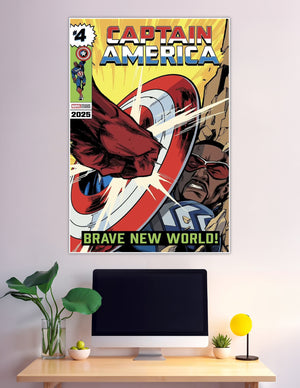 Captain America Brave New World Marvel 2025 comic cover poster