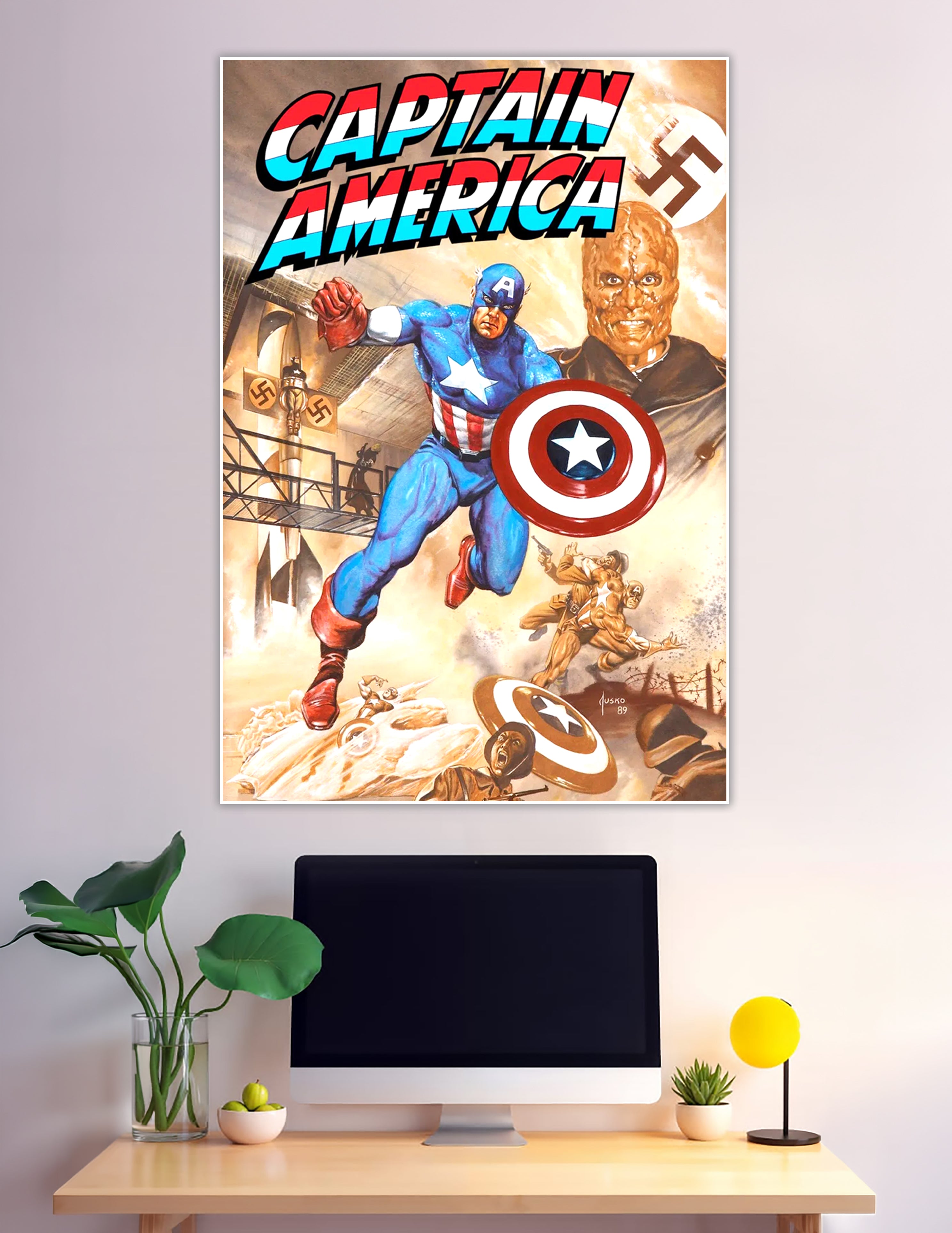 Captain America 1989 Joe Jusko Marvel comic art poster