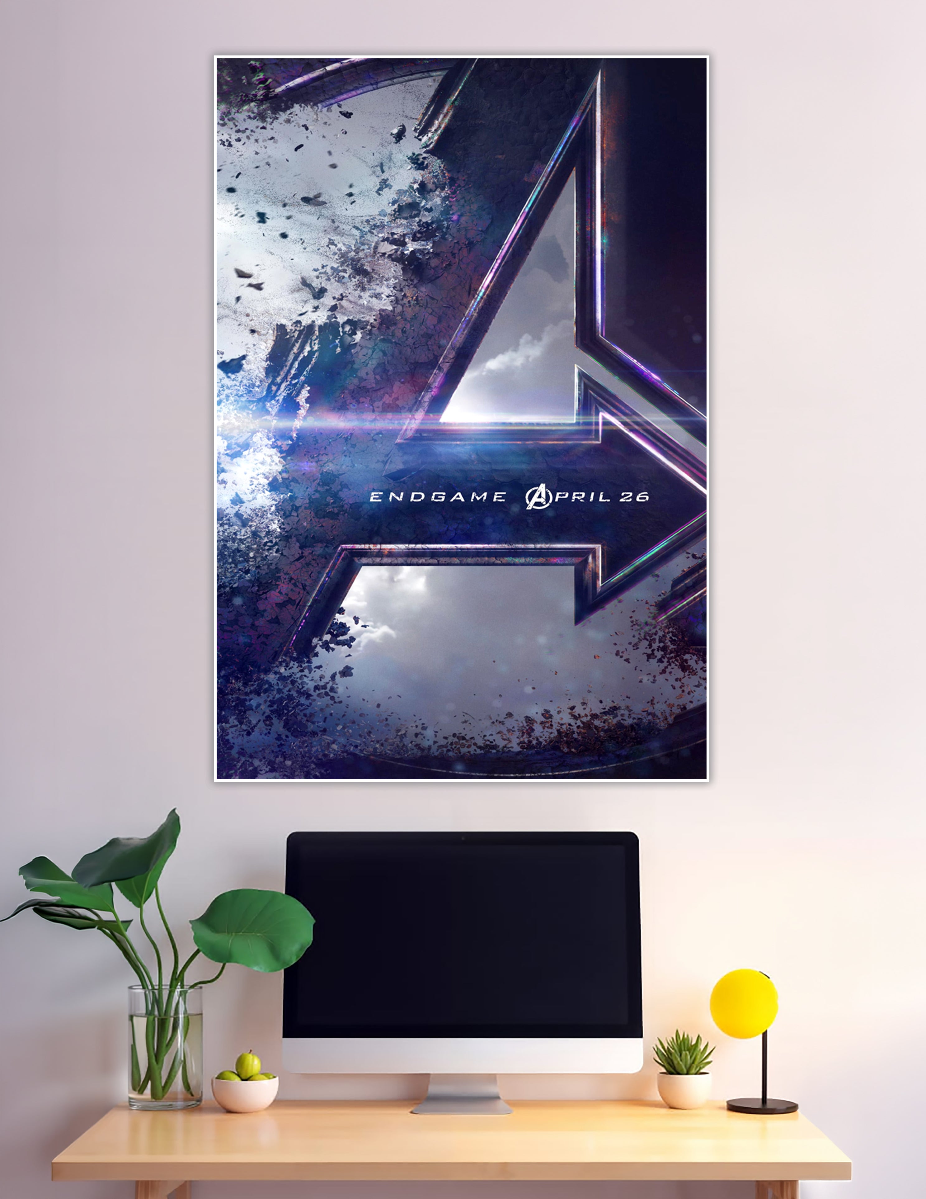 Avengers Endgame crumbling logo poster April 26