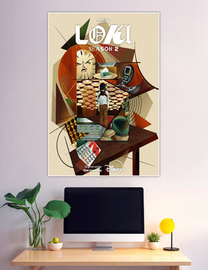 Loki Season 2 Marvel Studios surrealist collage poster Disney+