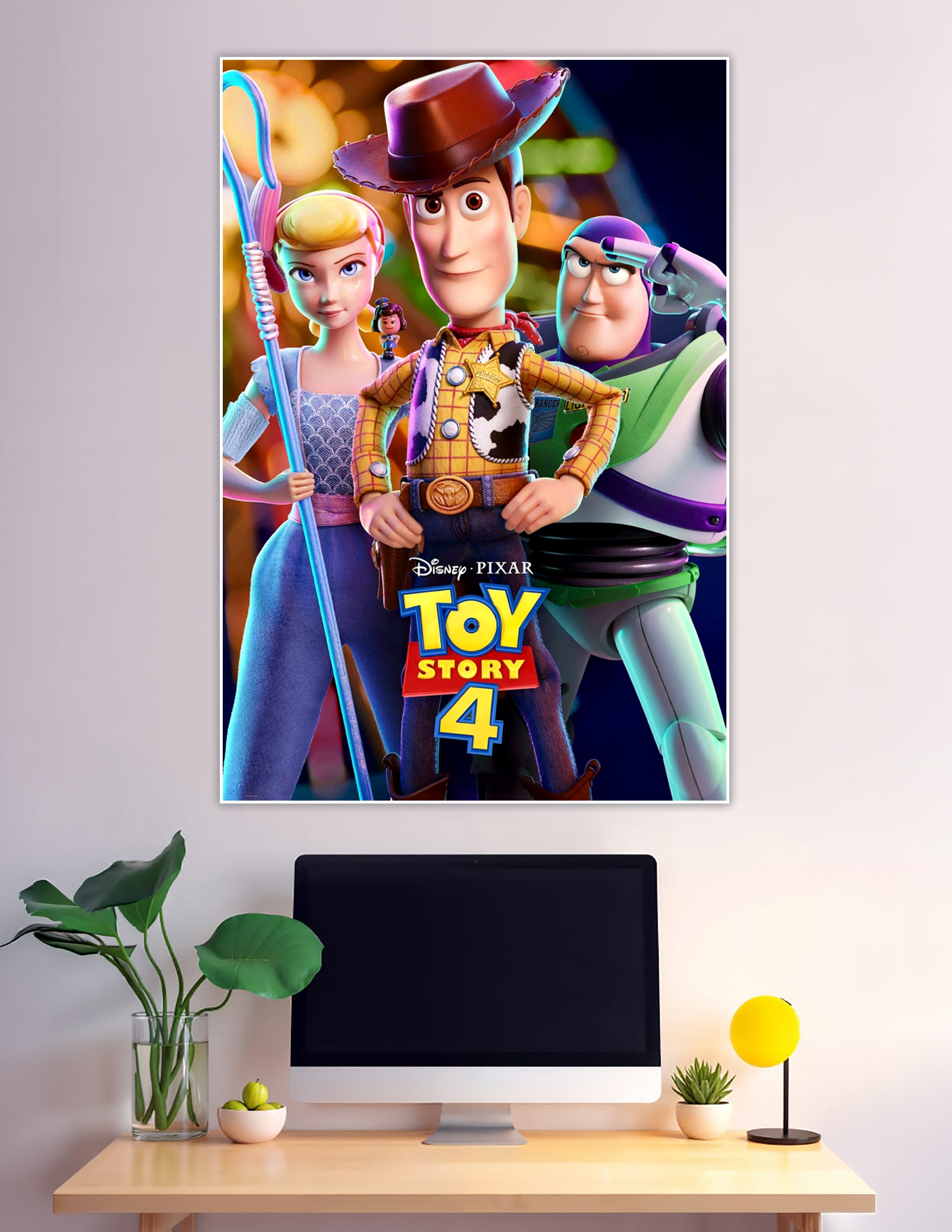 Toy Story 4 poster with Woody Buzz and Bo Peep