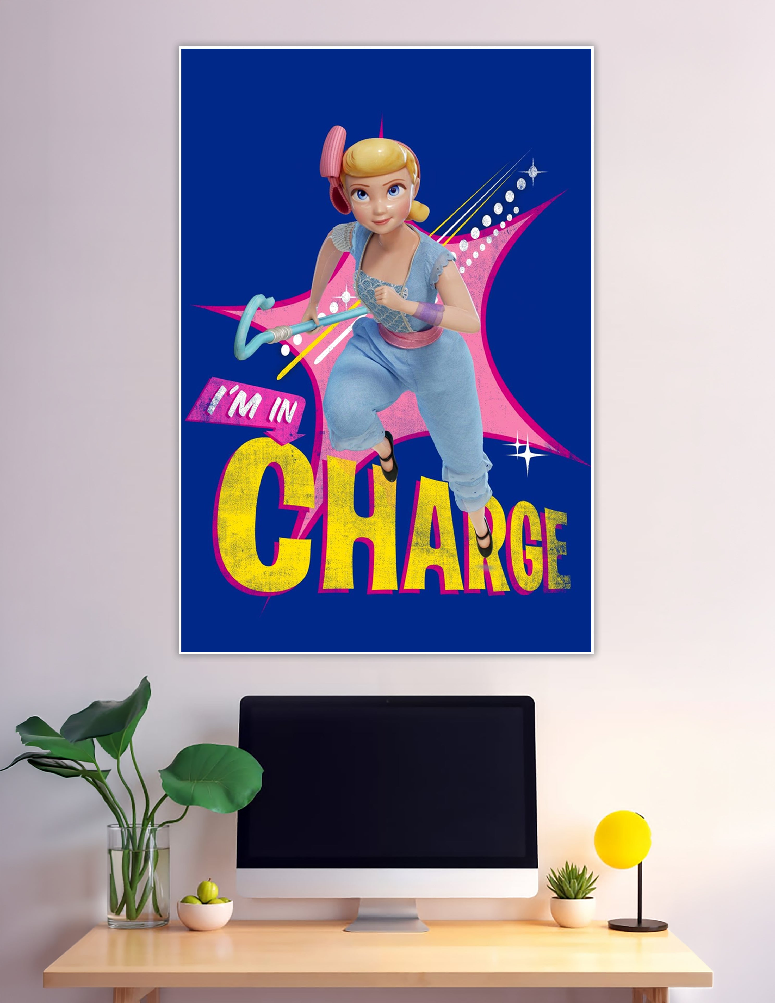 Bo Peep I'm In Charge Toy Story 4 blue poster