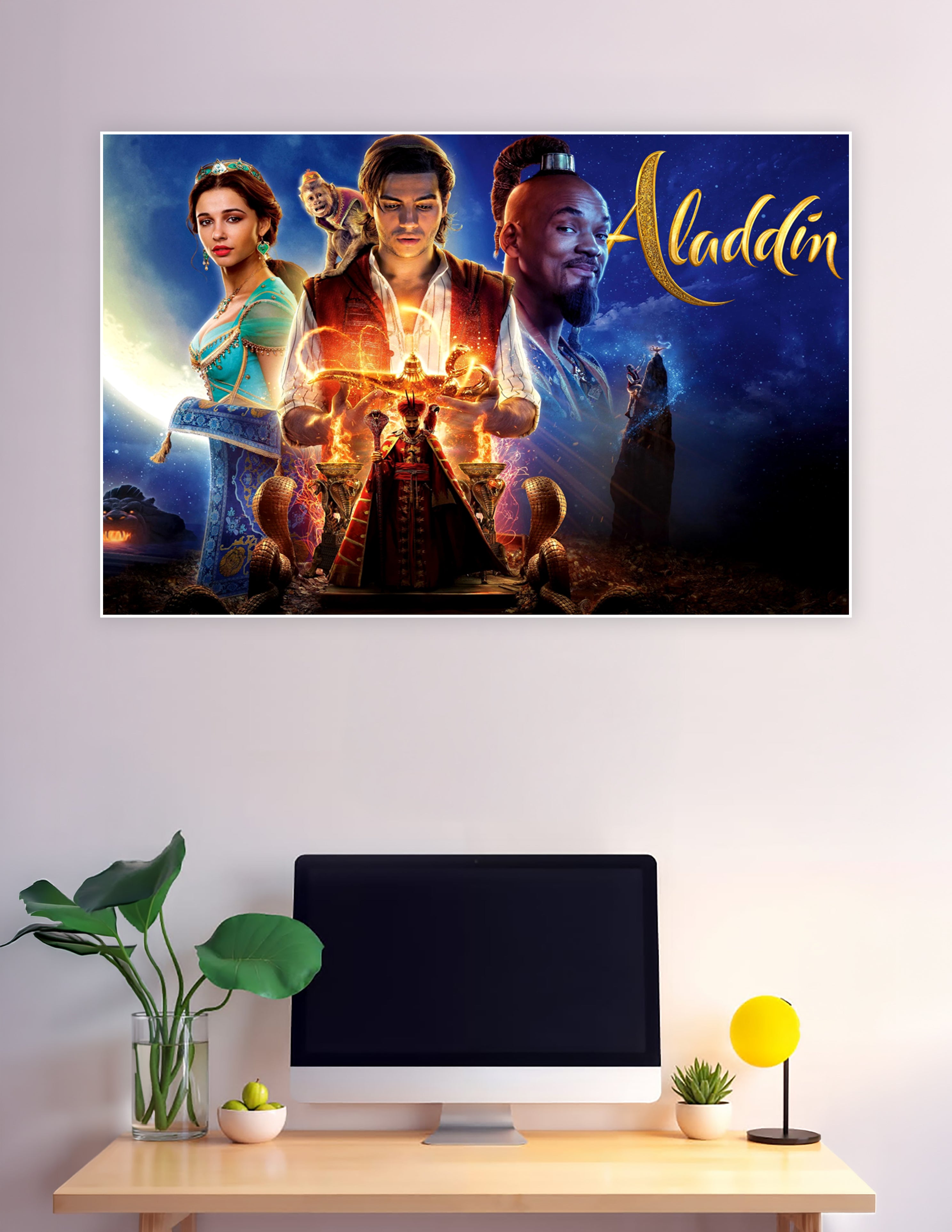 Aladdin 2019 Disney live action movie poster art