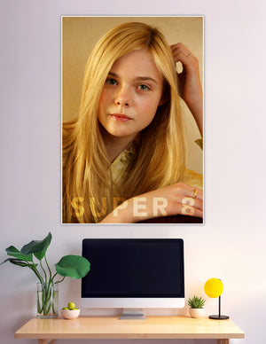 Super 8 movie promotional portrait poster warm golden tones