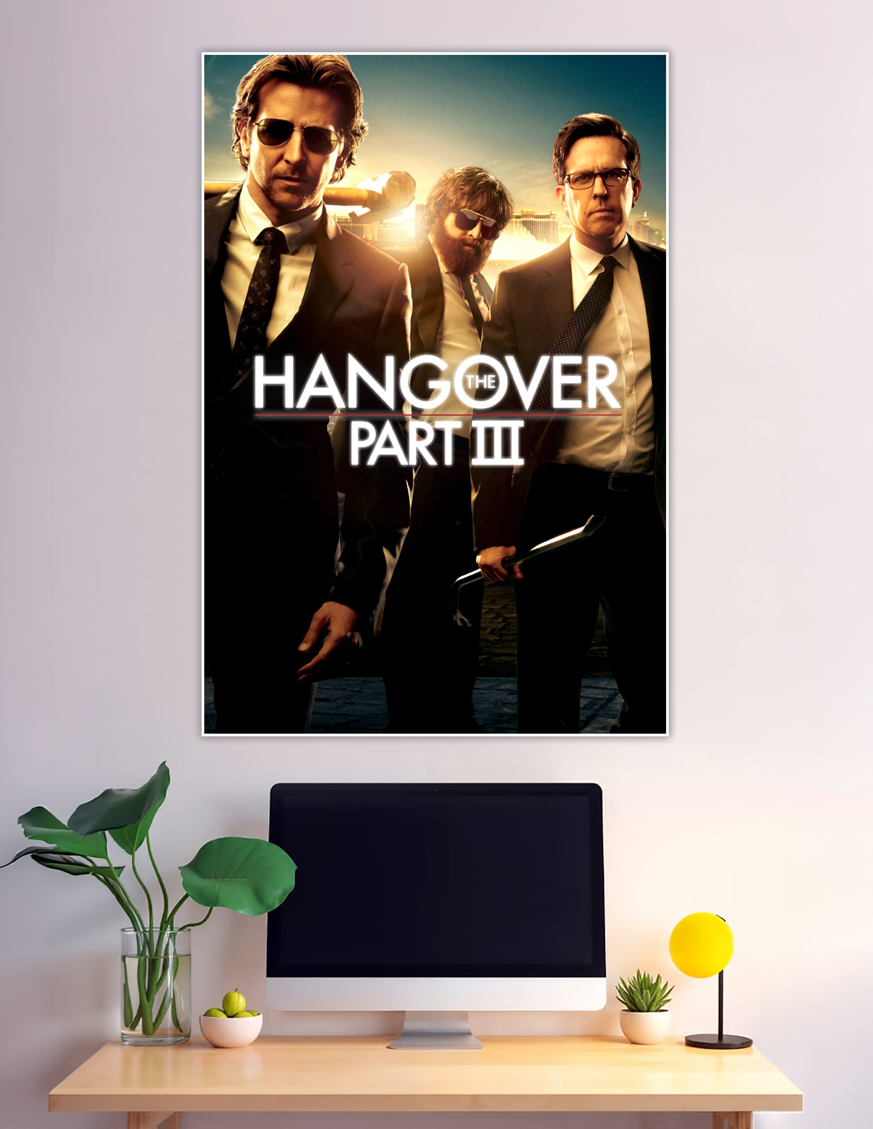 The Hangover Part III poster with three men in suits