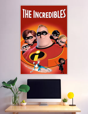 The Incredibles Pixar animated movie poster with superhero family