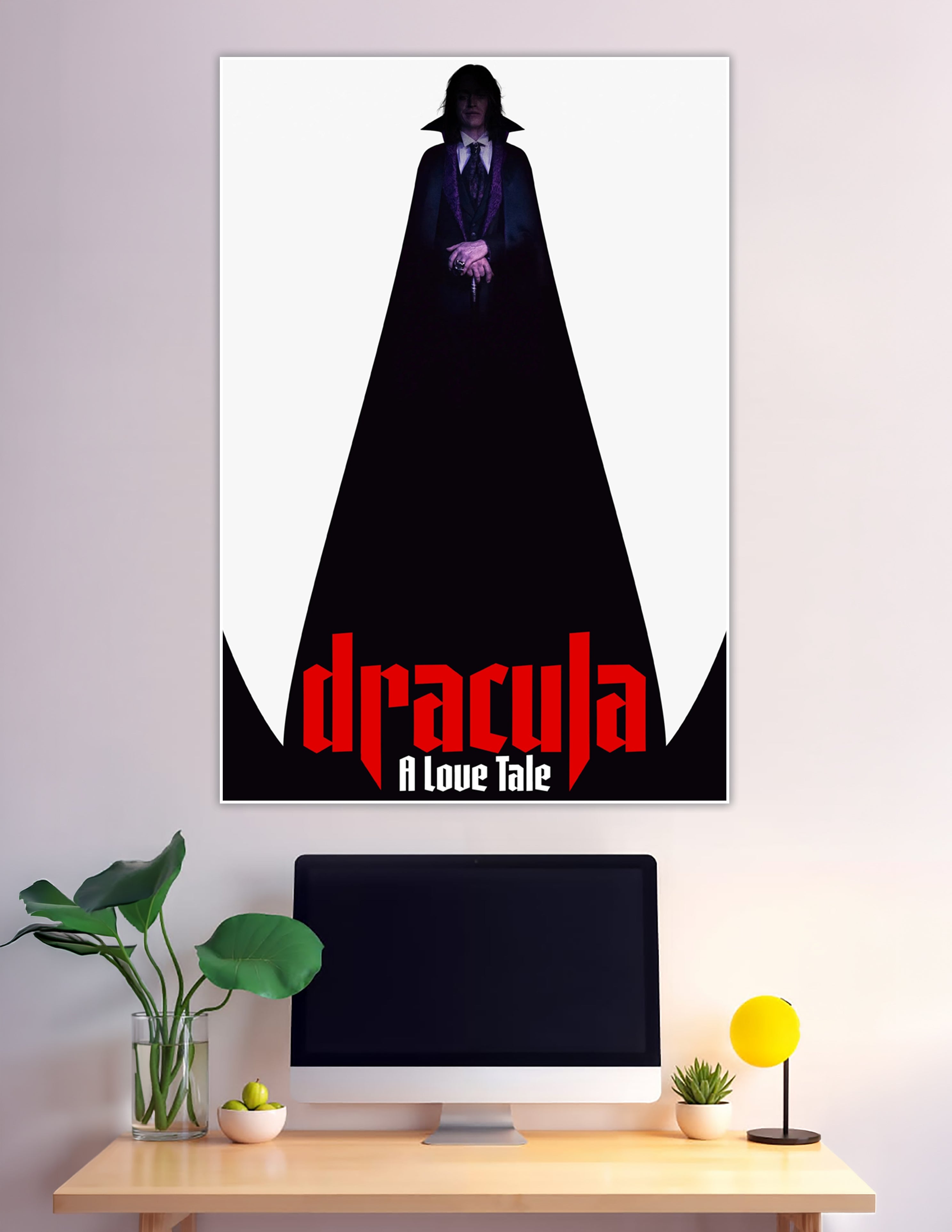 Dracula A Love Tale gothic vampire movie poster black cape