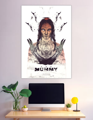 The Mummy illustrated horror movie art poster print