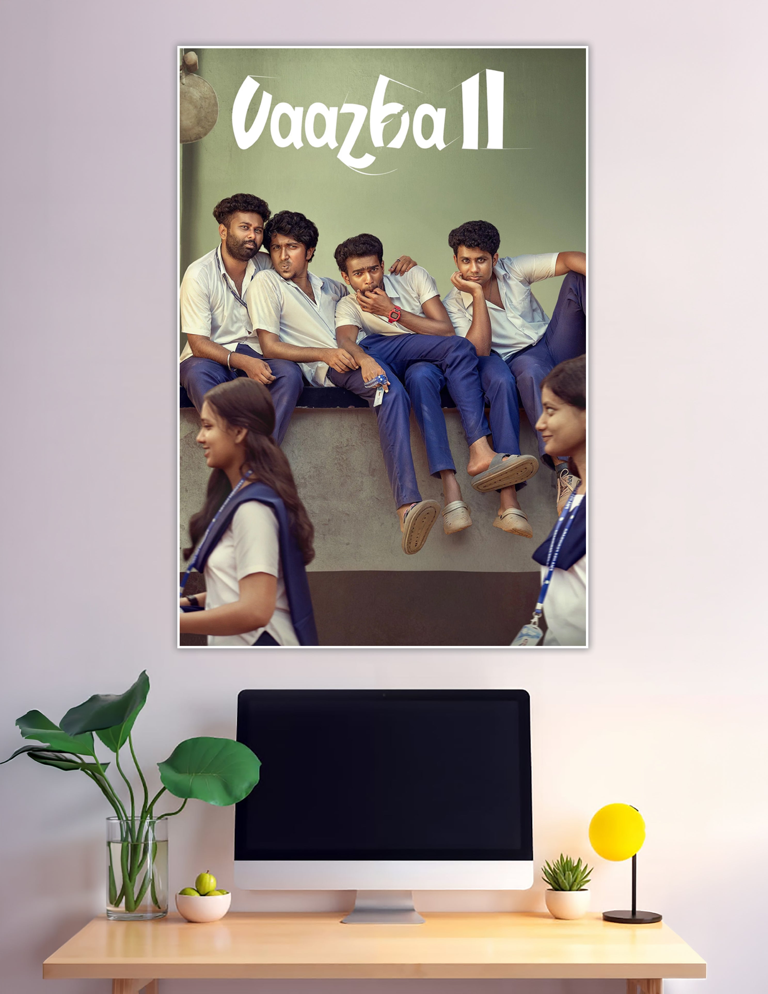 Vaazha II Tamil movie poster with school friends