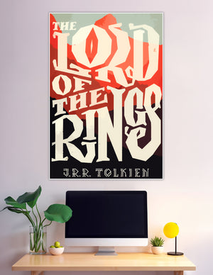 Bold gothic Lord of the Rings Tolkien typography poster