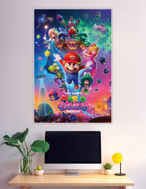 Super Mario Galaxy Movie poster with Mario and Bowser
