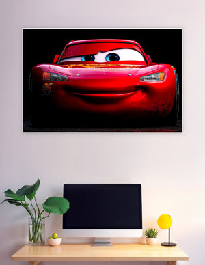 Lightning McQueen red race car Pixar Cars movie poster