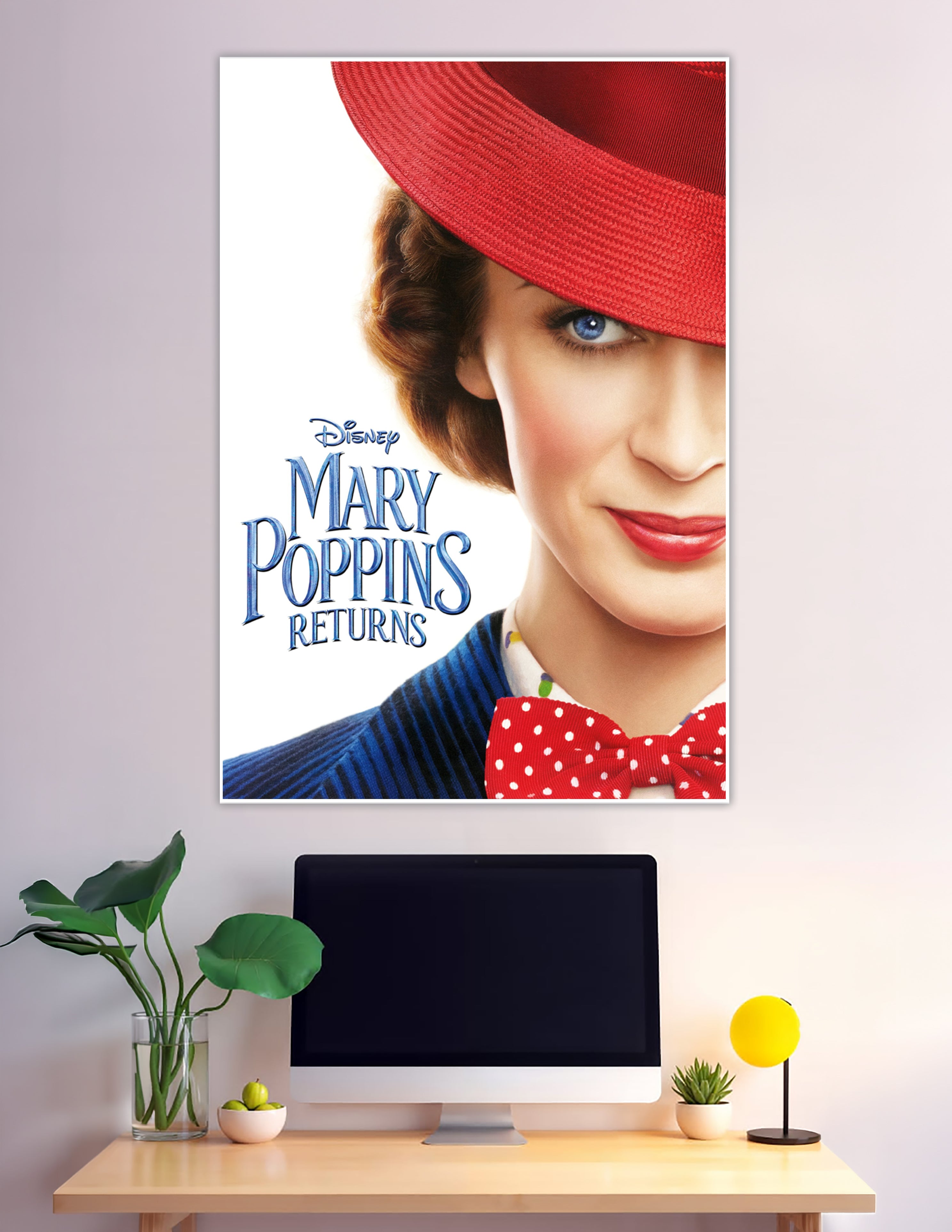 Disney Mary Poppins Returns official movie poster red hat