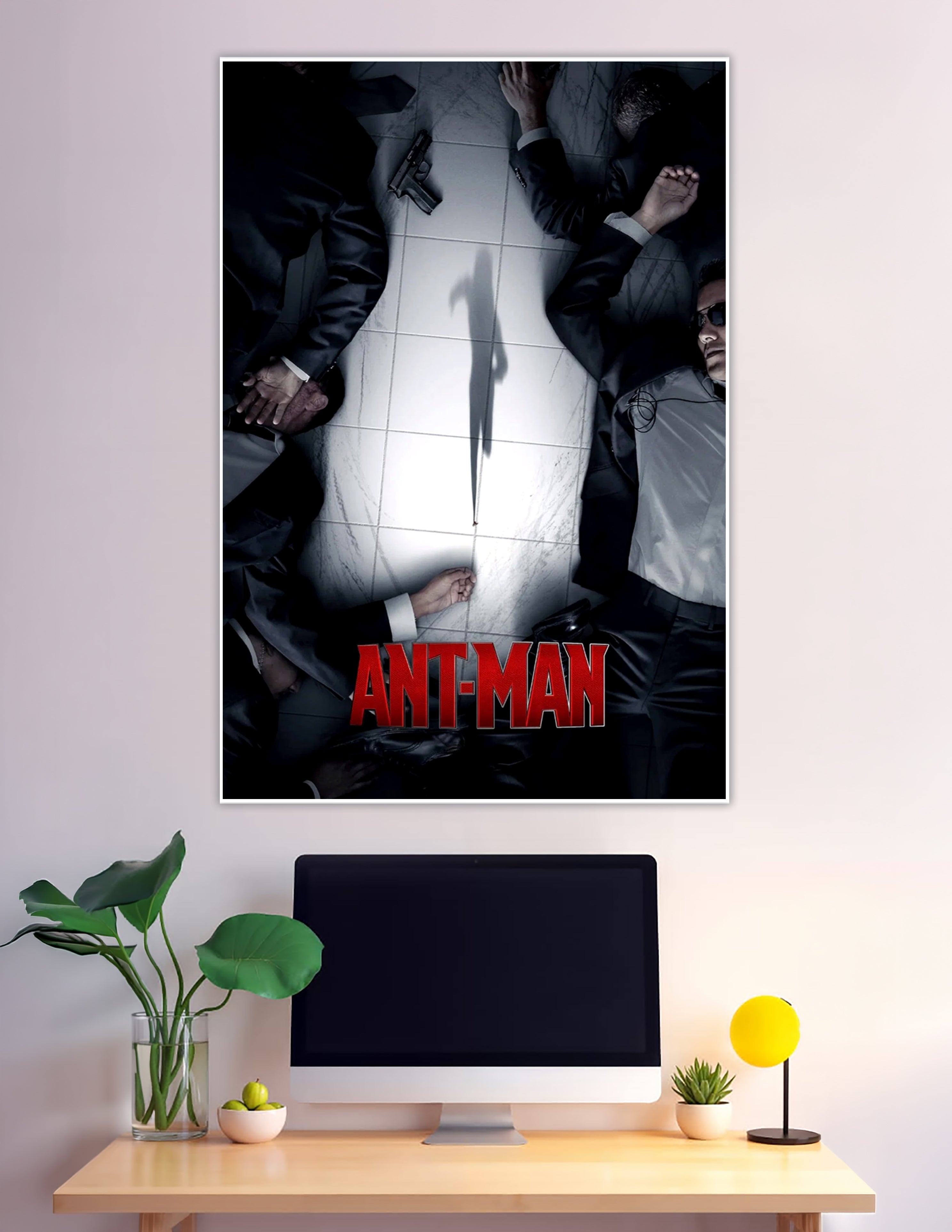 Ant-Man Marvel movie poster with dramatic shadow overhead view