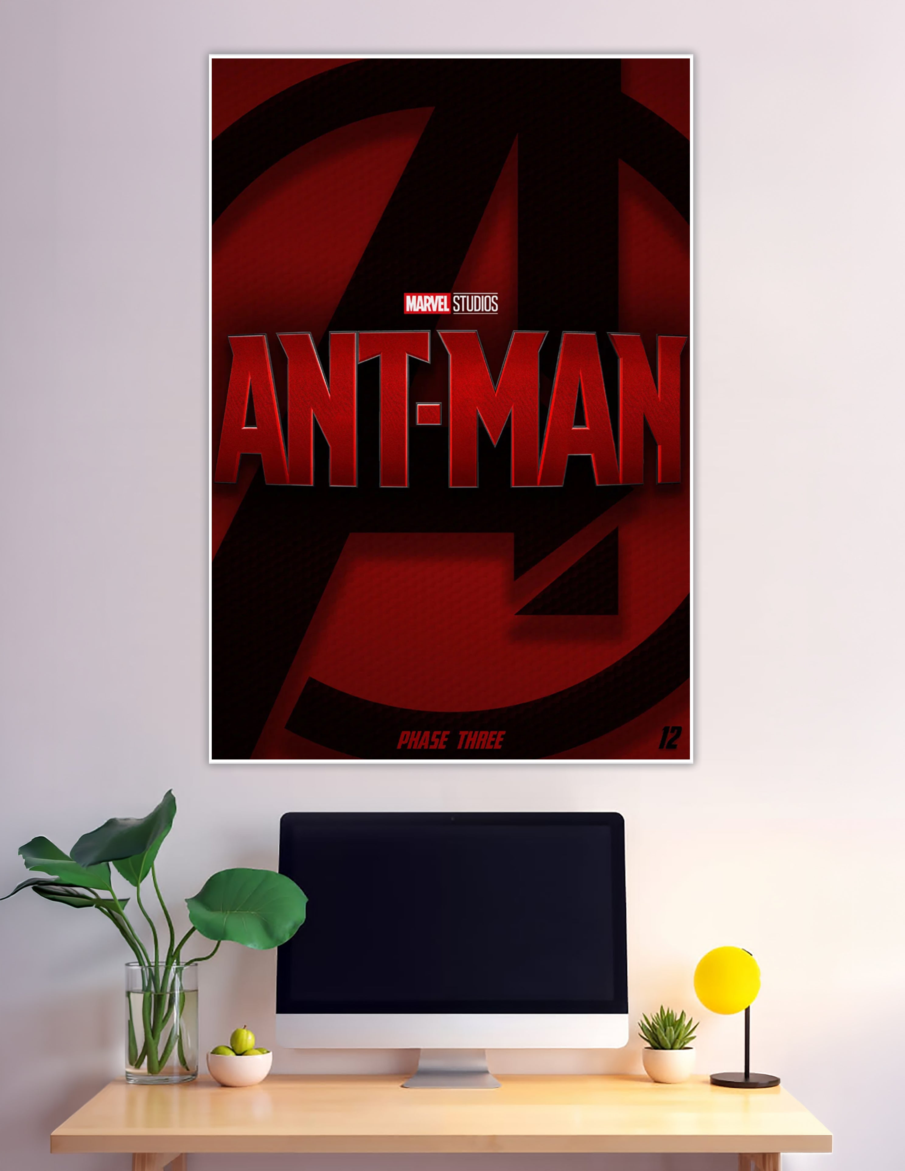 Marvel Studios Ant-Man Phase Three red Avengers logo poster