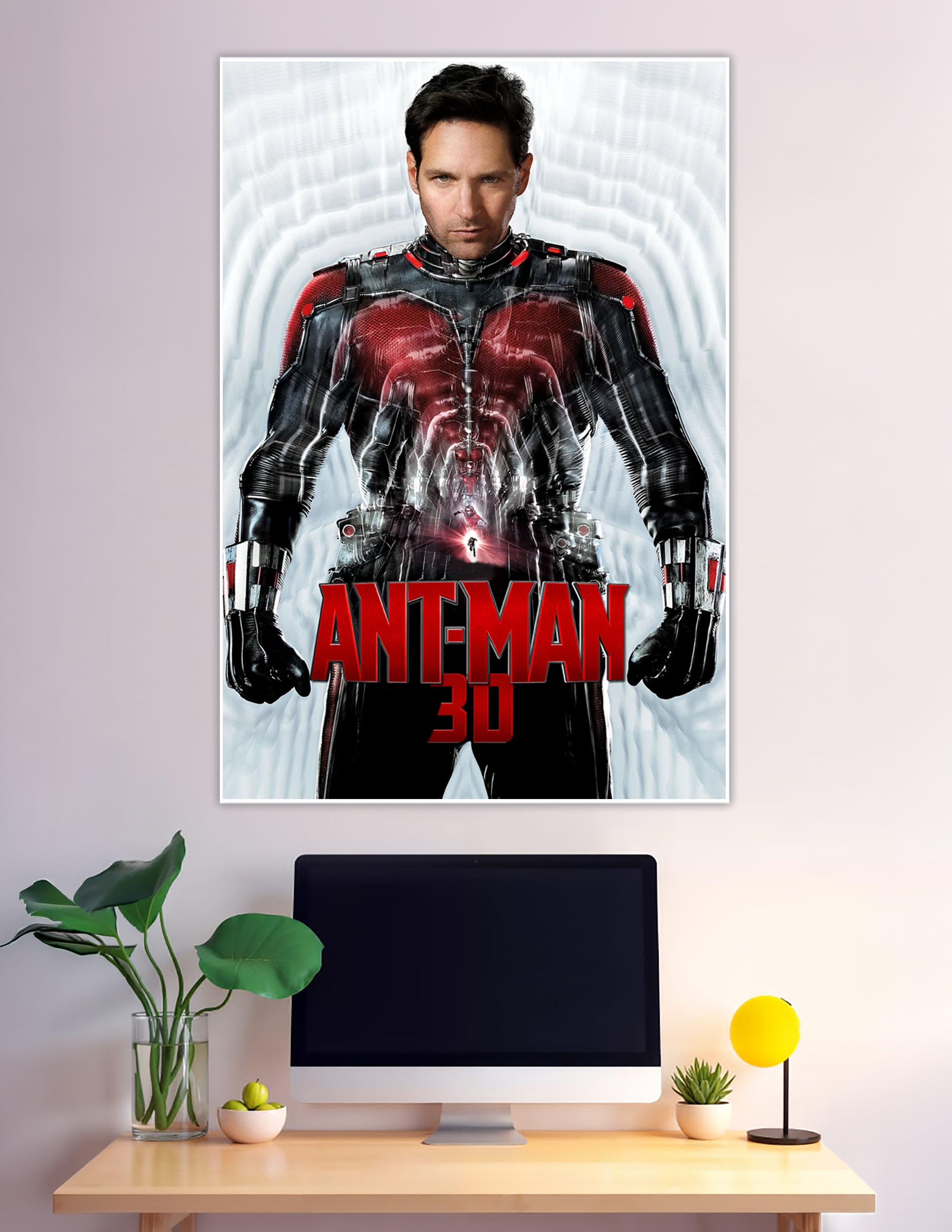 Ant-Man 3D Marvel superhero movie poster red black suit