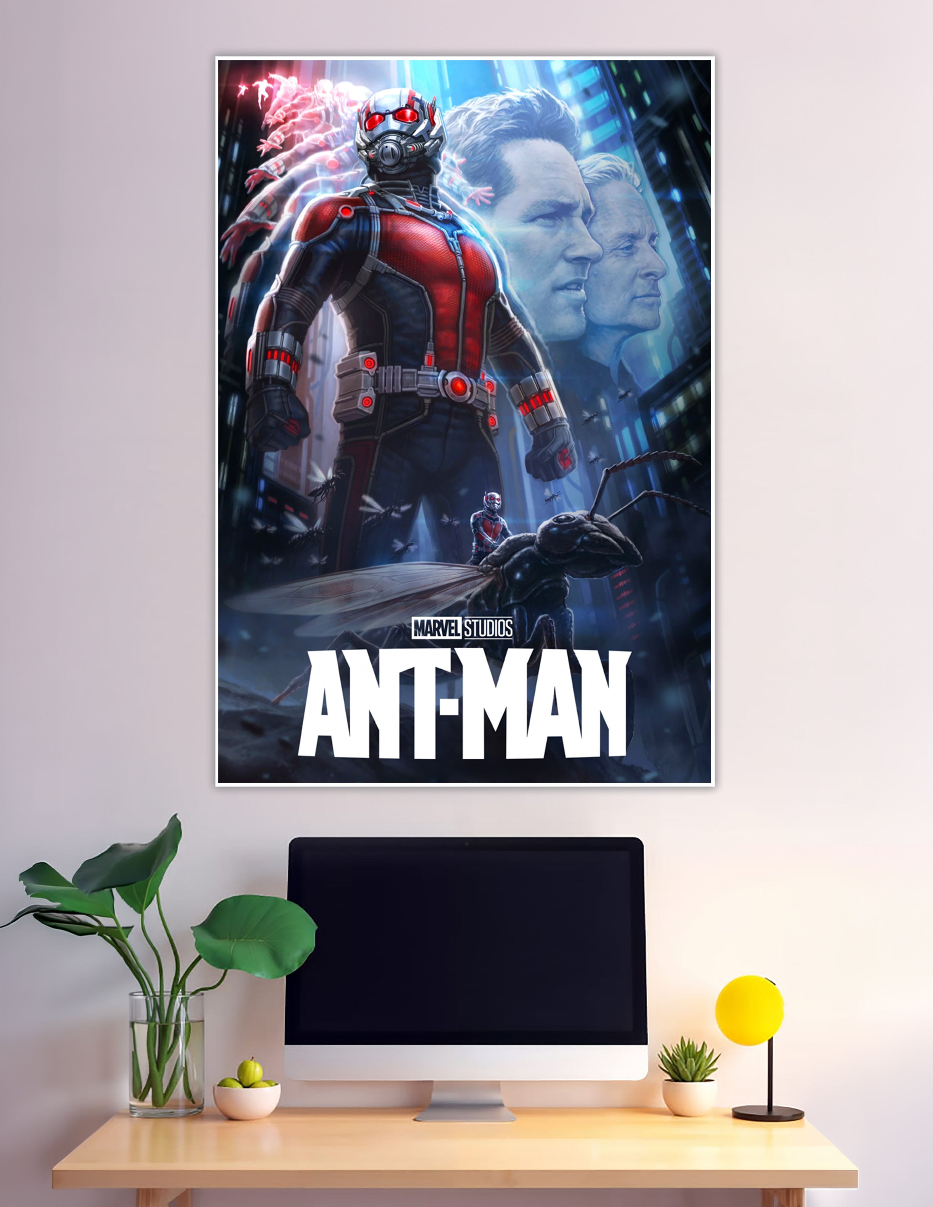 Marvel Studios Ant-Man superhero movie poster with red suit