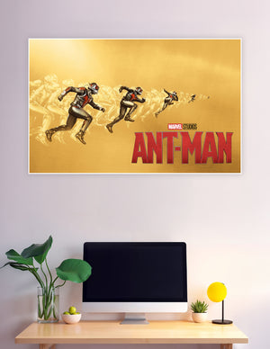 Marvel Studios Ant-Man shrinking sequence golden action poster