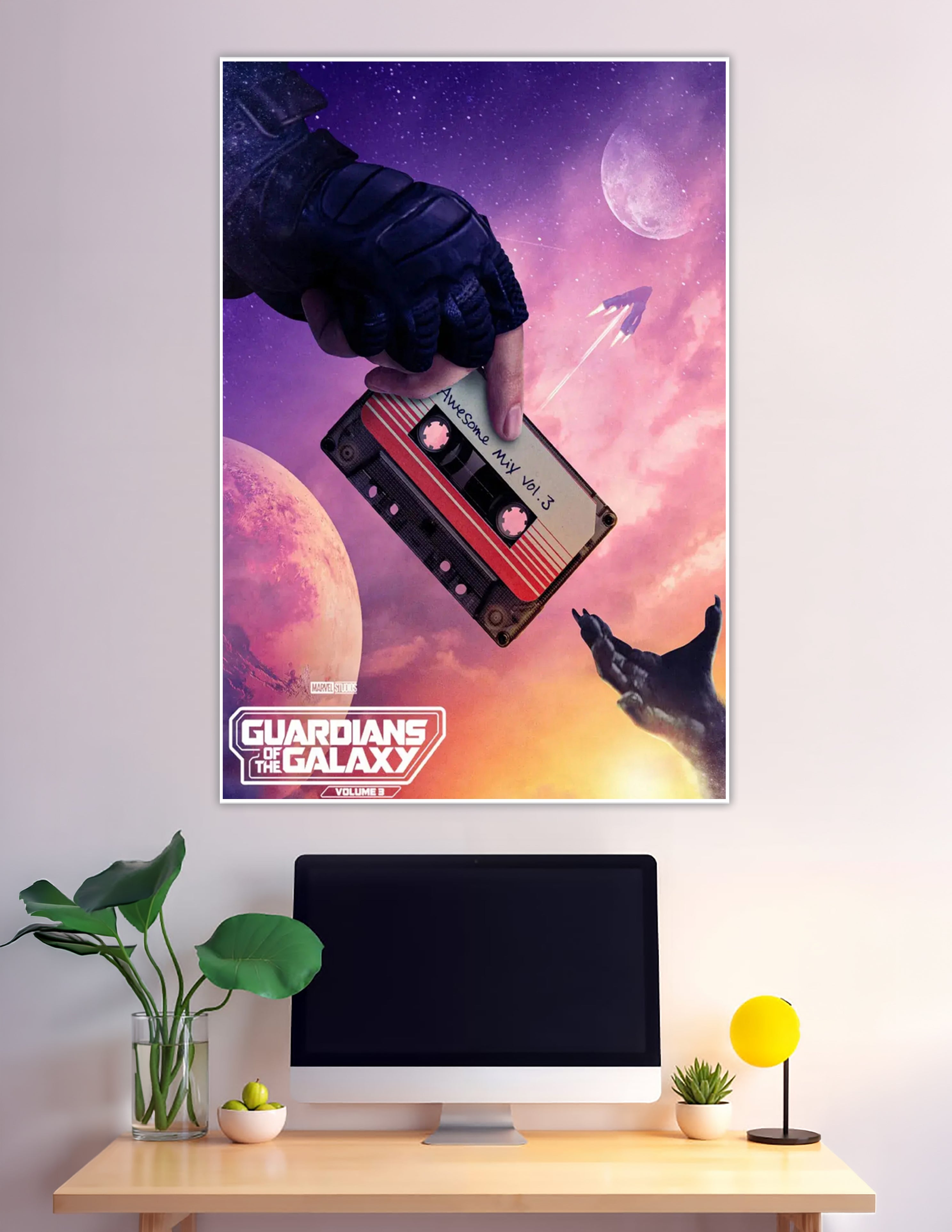 Guardians of the Galaxy Vol 3 Awesome Mix cassette tape poster