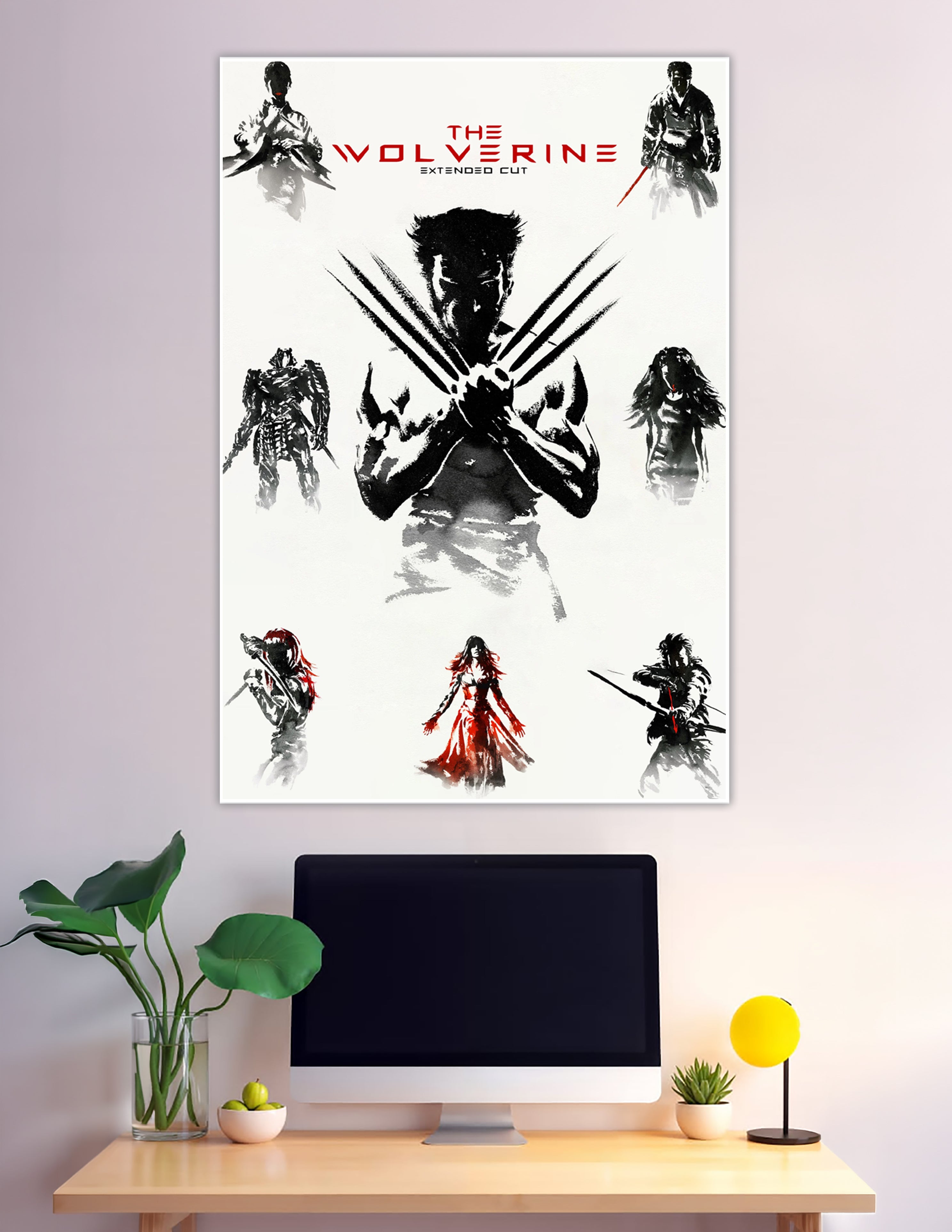 The Wolverine Extended Cut ink-wash style movie poster