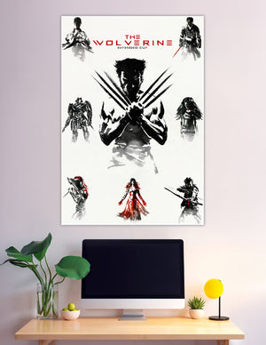 The Wolverine Extended Cut ink-wash style movie poster