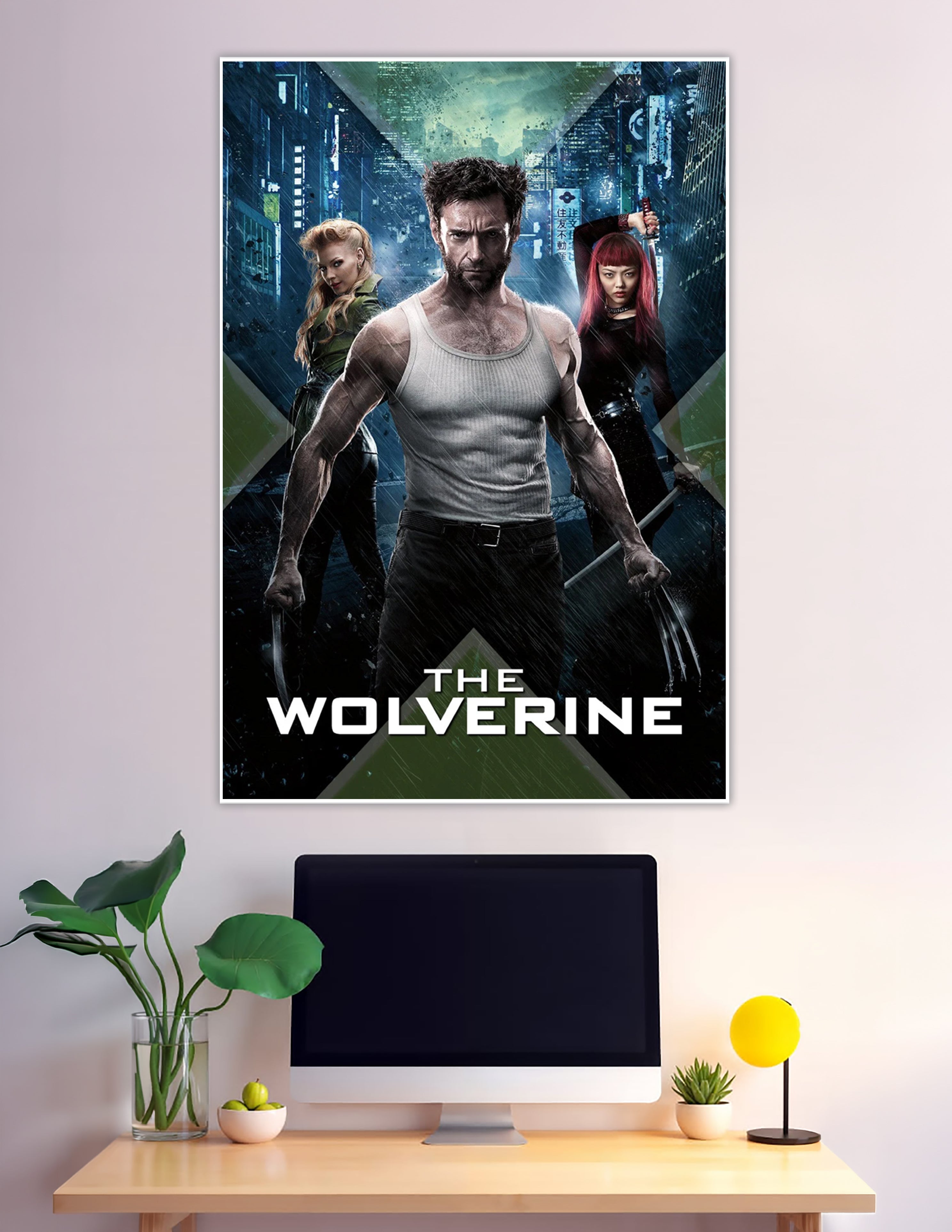 The Wolverine movie poster with Logan and allies Tokyo