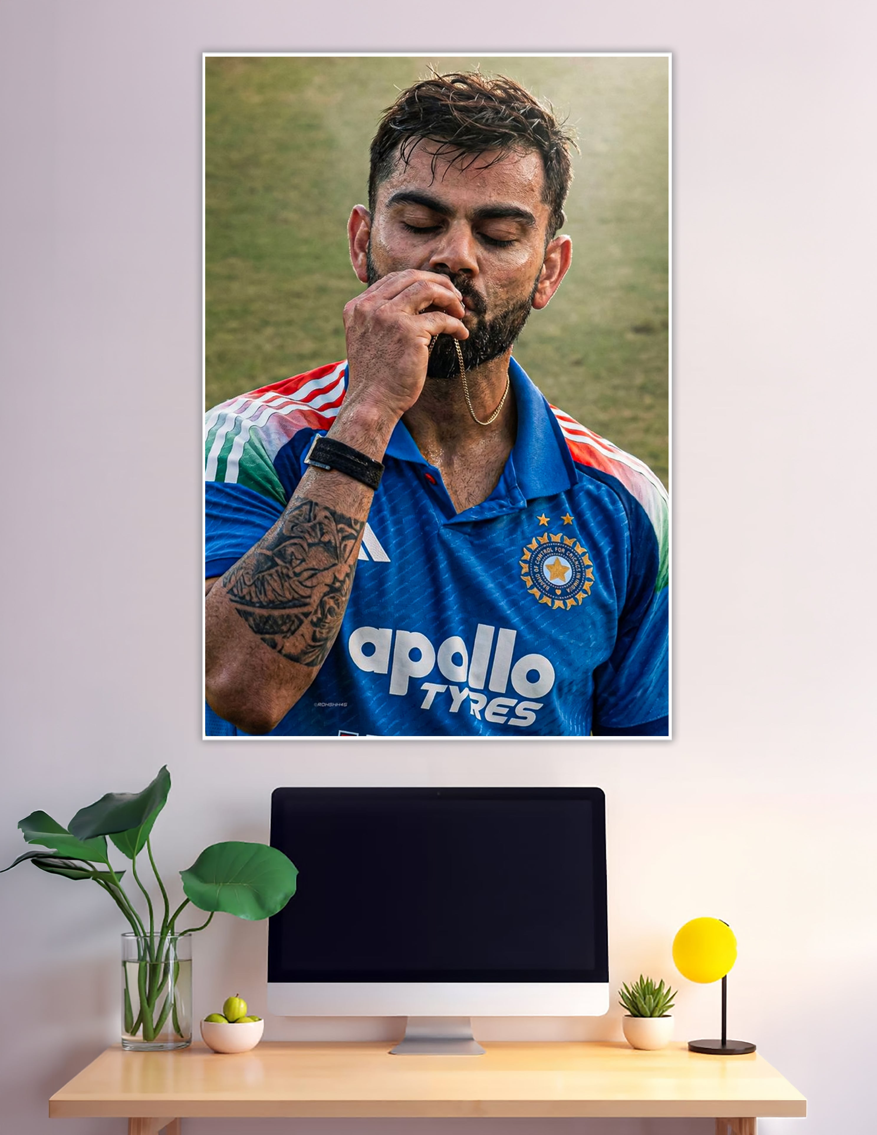 Indian cricket player emotional moment in BCCI blue jersey