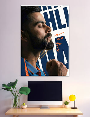 Virat Kohli Team India cricket bold typography sports poster