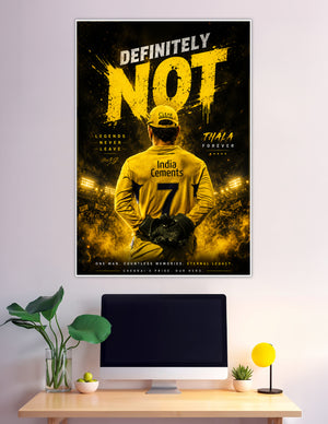 MS Dhoni CSK jersey number 7 Thala Forever poster