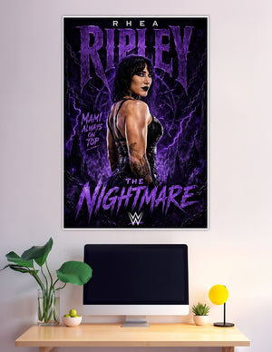 Rhea Ripley The Nightmare official WWE gothic purple poster