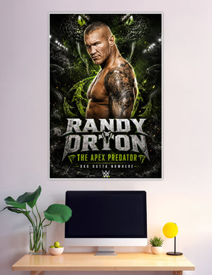 Randy Orton Apex Predator WWE poster with snake design