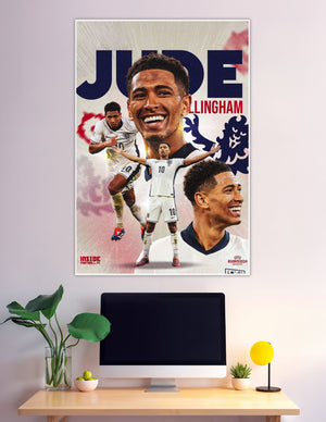 Jude Bellingham England number 10 Euro 2024 poster