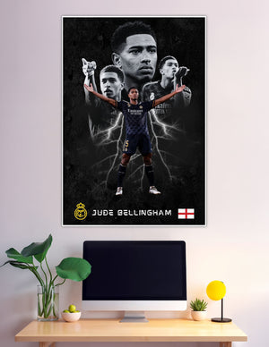 Jude Bellingham Real Madrid number 5 dark lightning poster