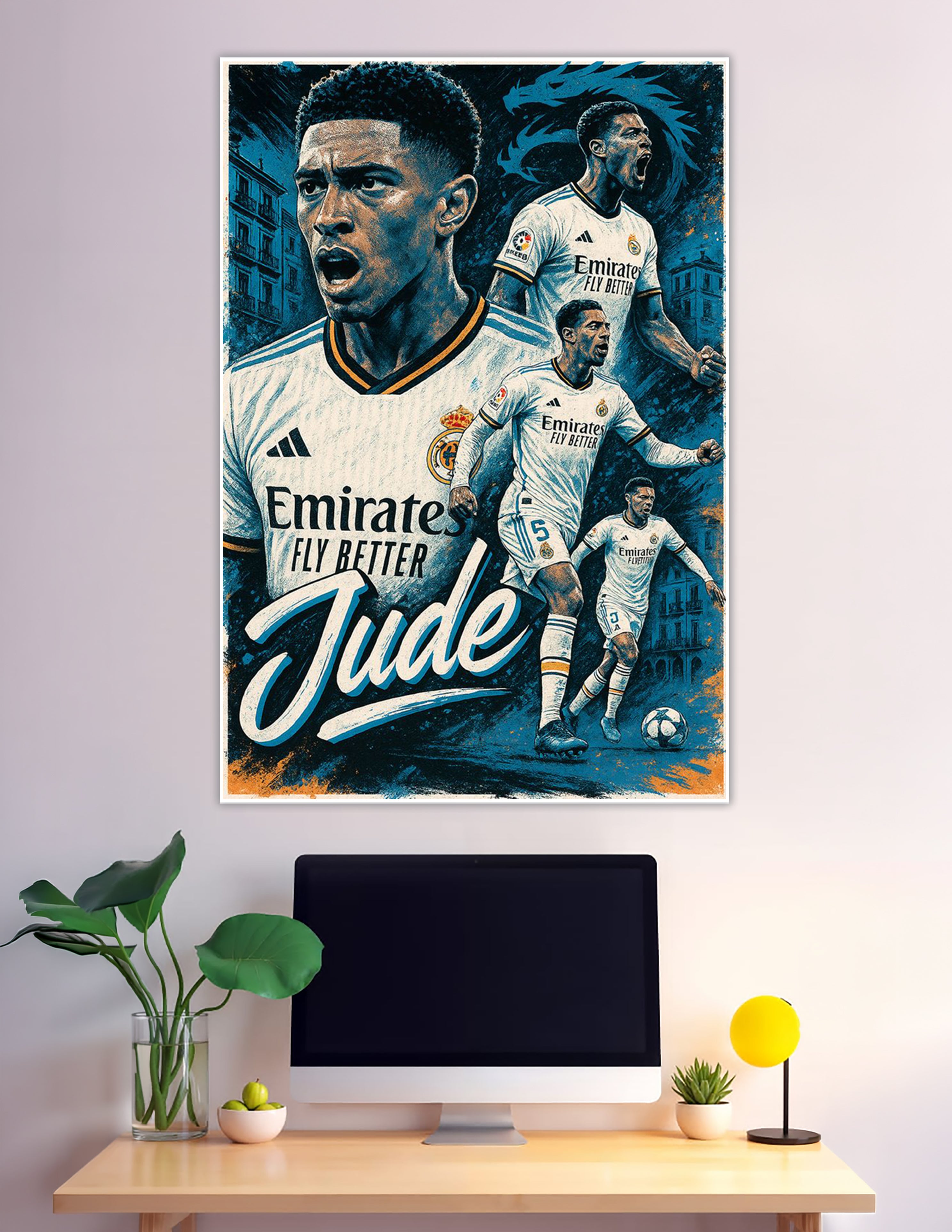 Jude Bellingham Real Madrid multi-pose graphic art poster
