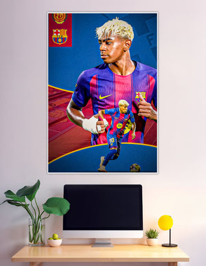 FC Barcelona number 10 player dynamic sports poster