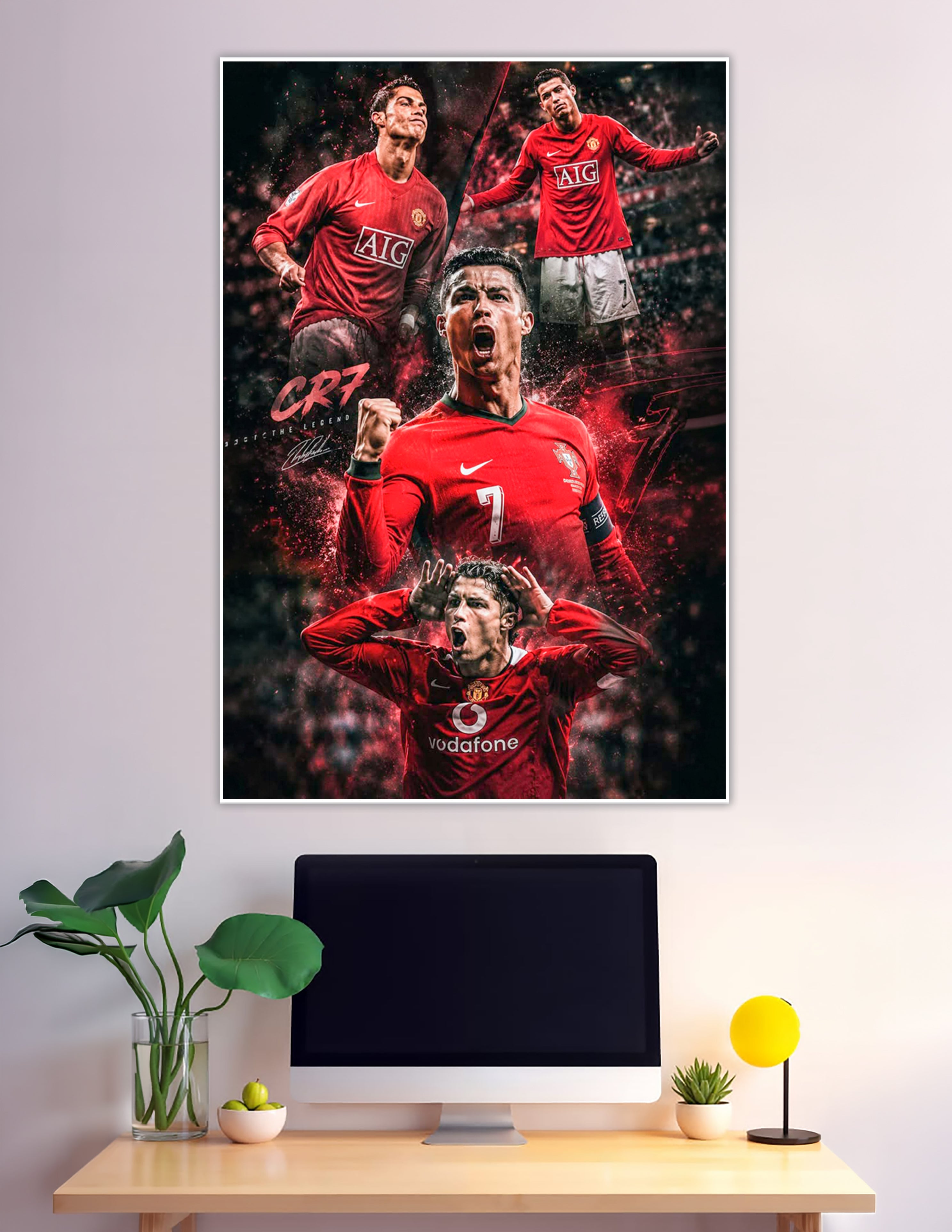 CR7 Cristiano Ronaldo Manchester United legend collage poster