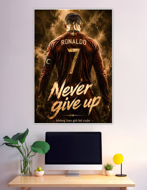 Ronaldo Number 7 Portugal jersey Never Give Up poster