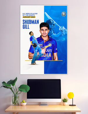 Shubman Gill ICC Men's Player of the Month January 2023 poster