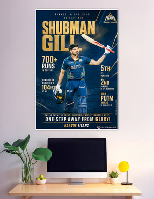 Shubman Gill Gujarat Titans IPL 2026 Finals captain poster