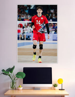 Japan volleyball player number 14 at Paris 2024 Olympics