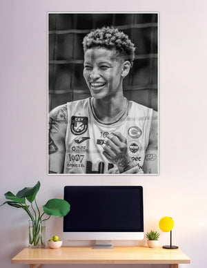Smiling Fenerbahce volleyball player CEV Champions League portrait